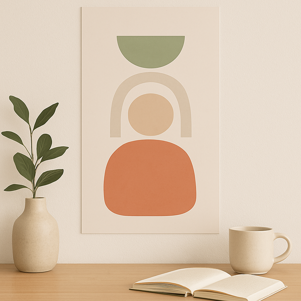 quiet balance – minimalist abstract poster