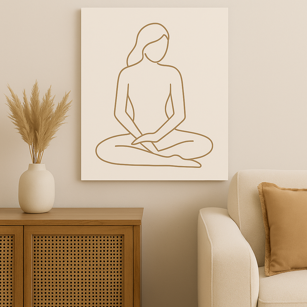inner stillness – minimalist line art poster