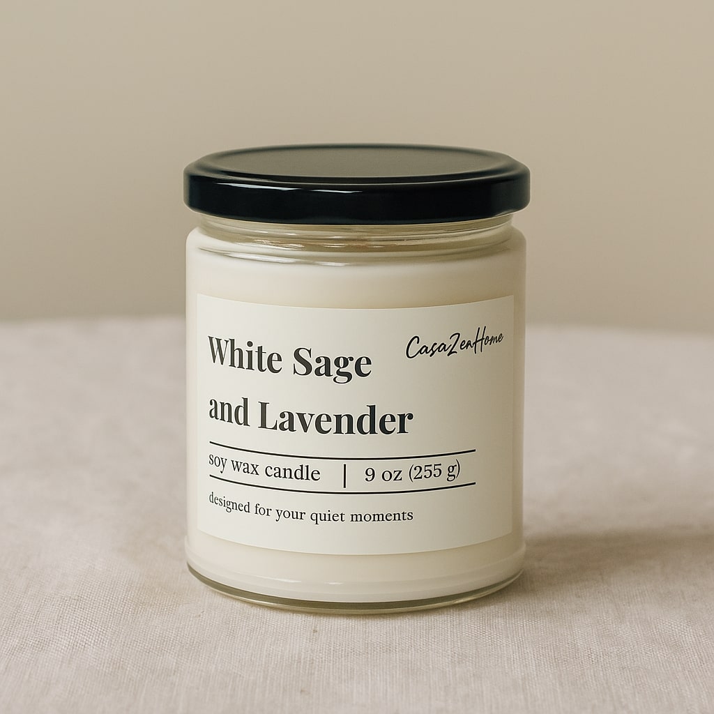 white sage and lavender – Premium Scented Soy Candle