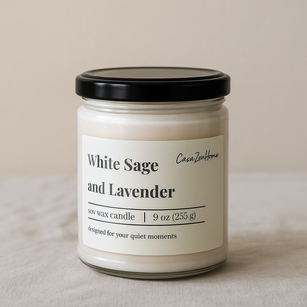 white sage and lavender – Premium Scented Soy Candle