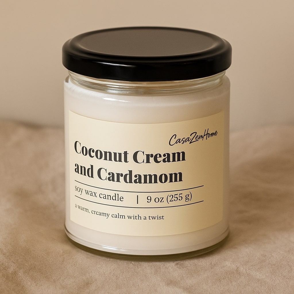 coconut cream and cardamom – Premium Scented Soy Candle