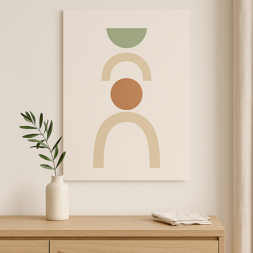 stacked calm – minimalist abstract poster