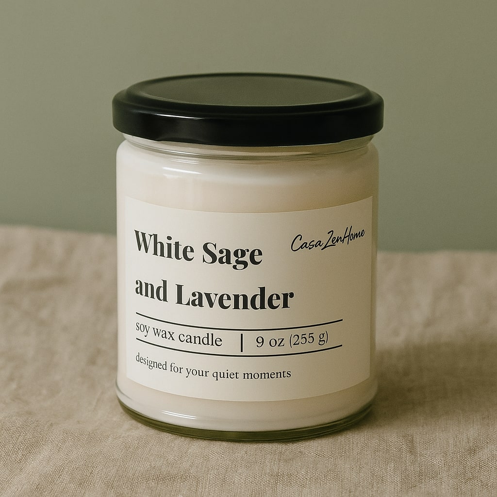 white sage and lavender – Premium Scented Soy Candle