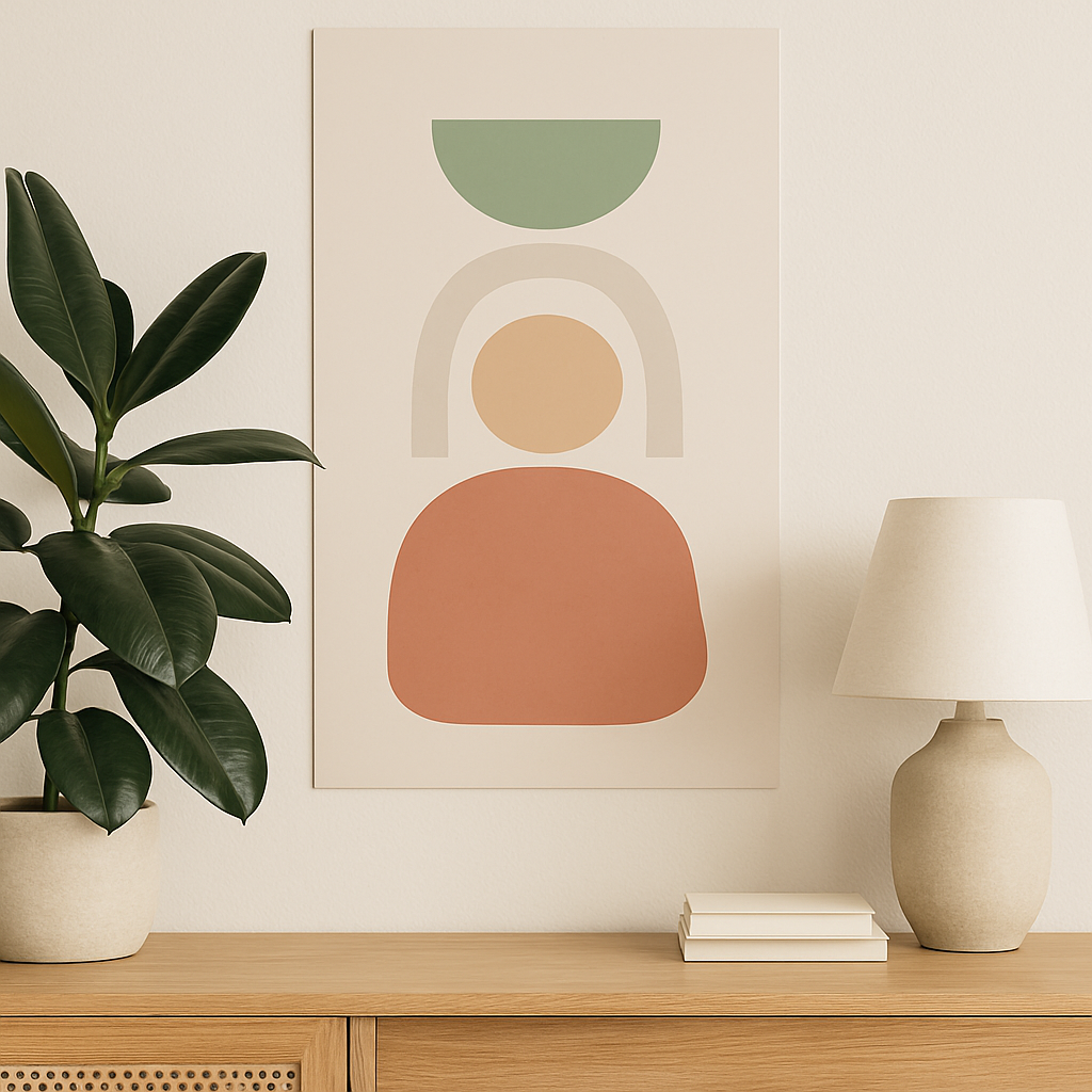 quiet balance – minimalist abstract poster