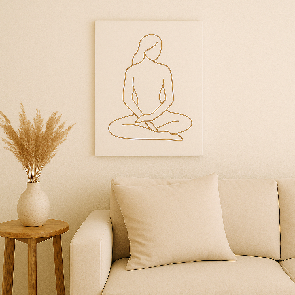 inner stillness – minimalist line art poster