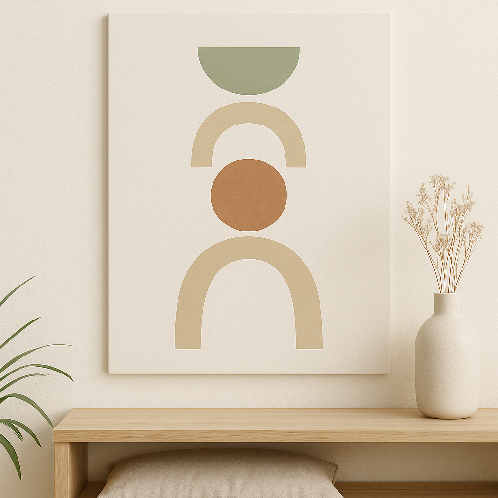 stacked calm – minimalist abstract poster