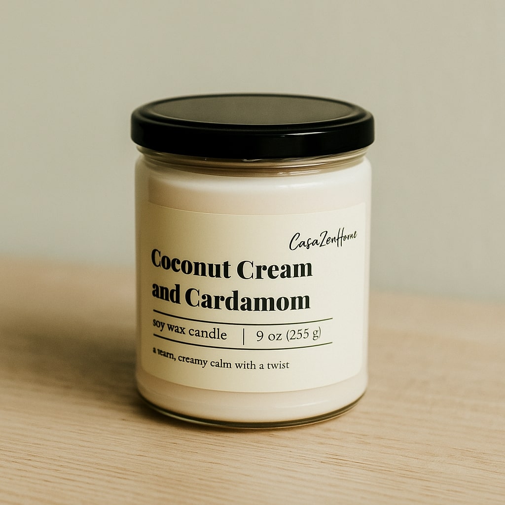 coconut cream and cardamom – Premium Scented Soy Candle