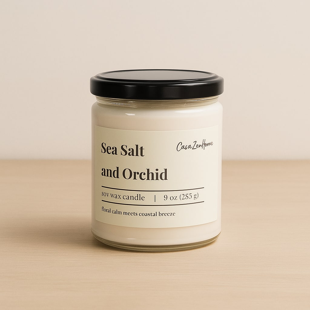 sea salt and orchid – Premium Scented Soy Candle