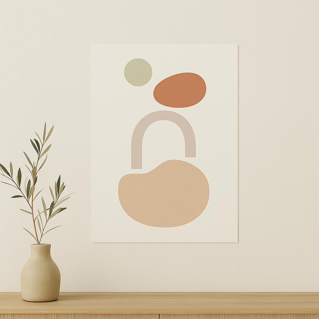 soft harmony – minimalist abstract poster