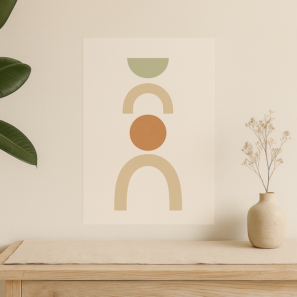 stacked calm – minimalist abstract poster