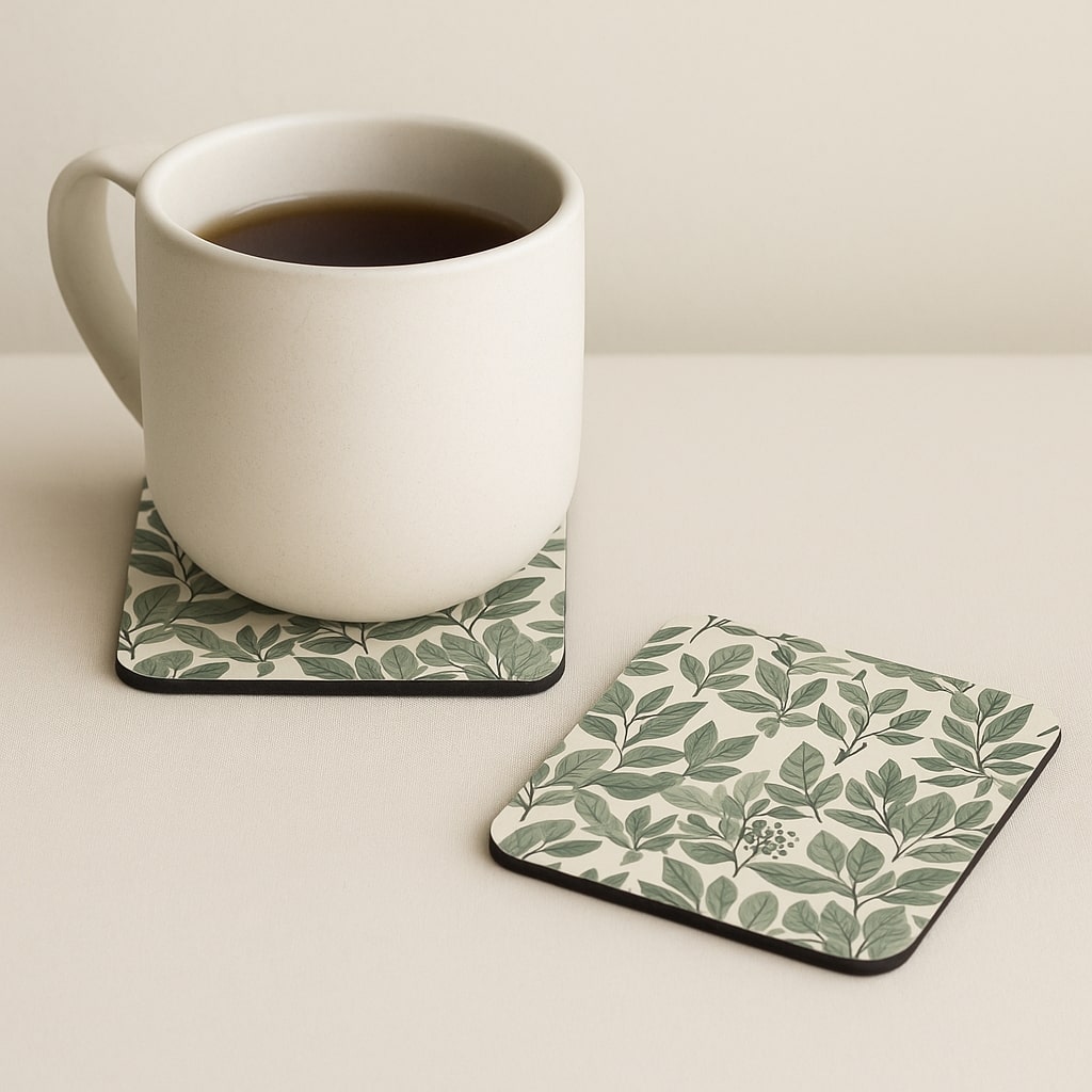 leaf harmony – Cork-Back Coaster