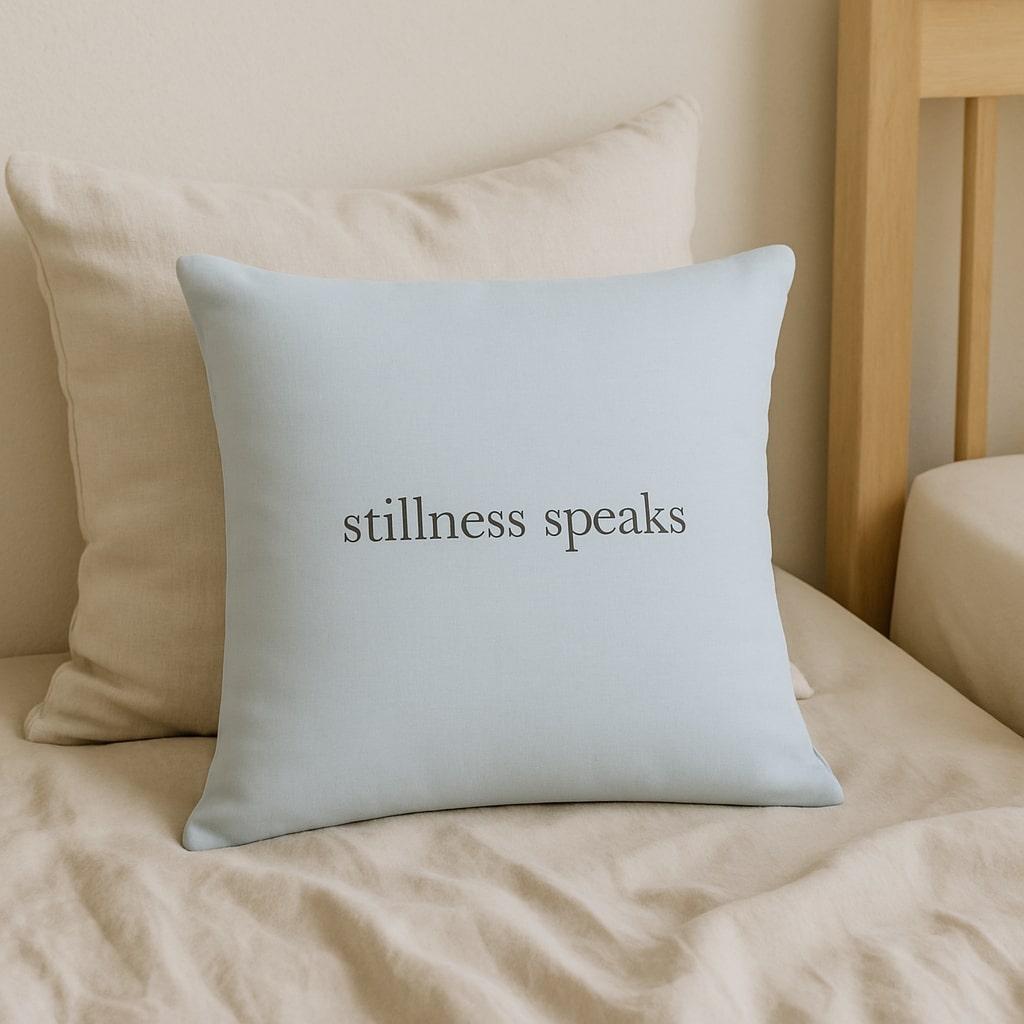 stillness speaks – Premium Linen-Feel Pillow
