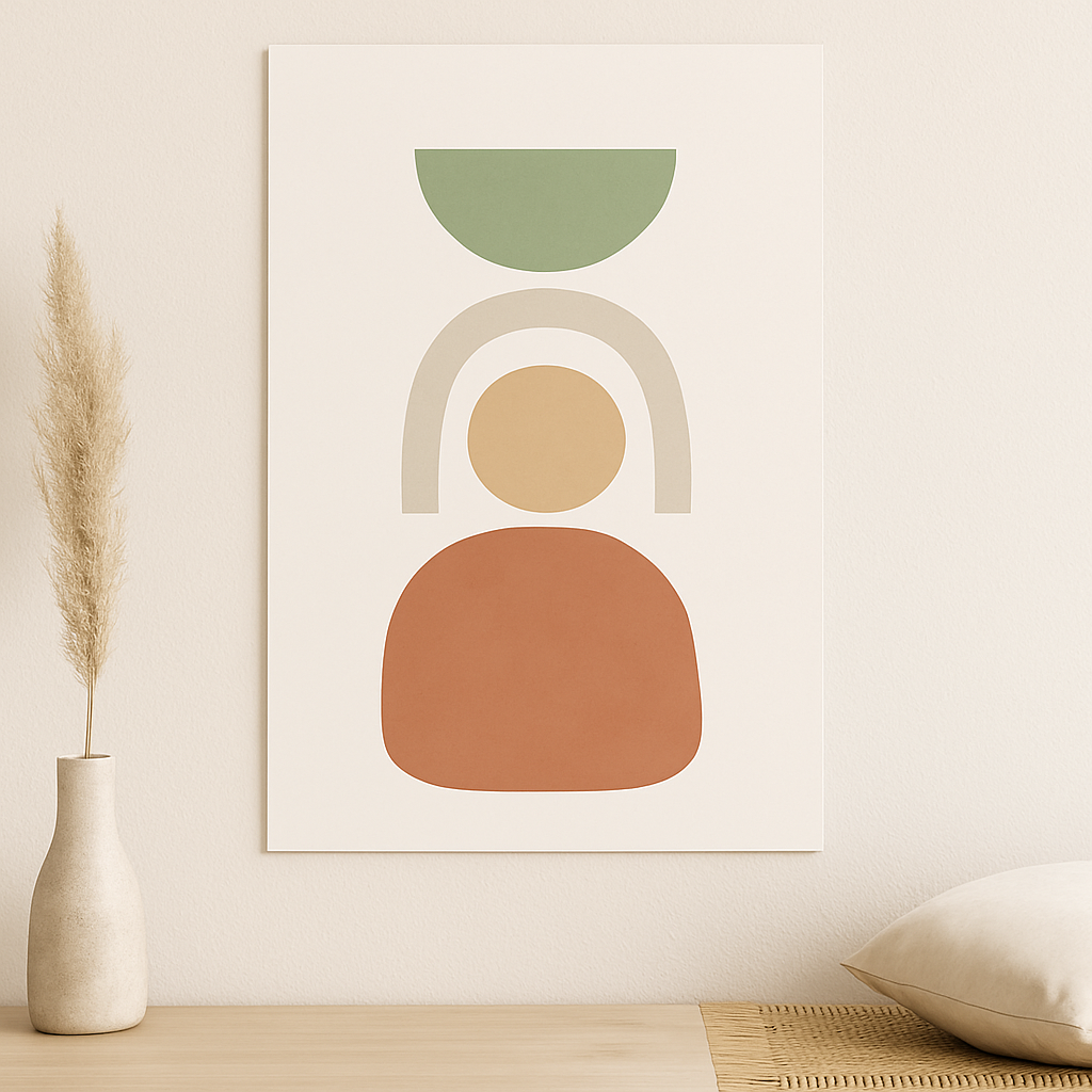quiet balance – minimalist abstract poster