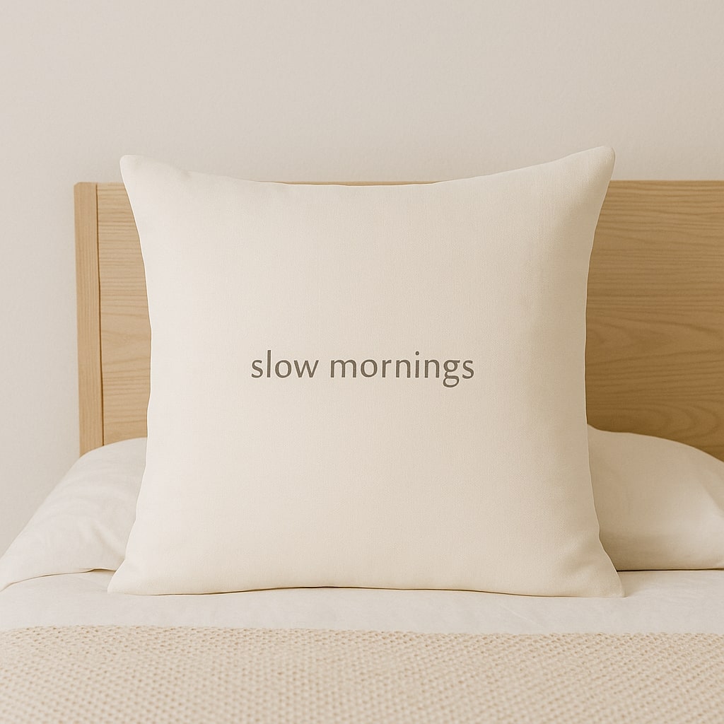 slow mornings – Premium Linen-Feel Pillow