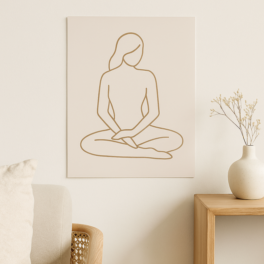 inner stillness – minimalist line art poster
