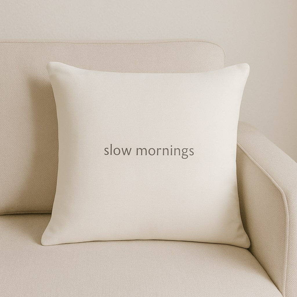 slow mornings – Premium Linen-Feel Pillow