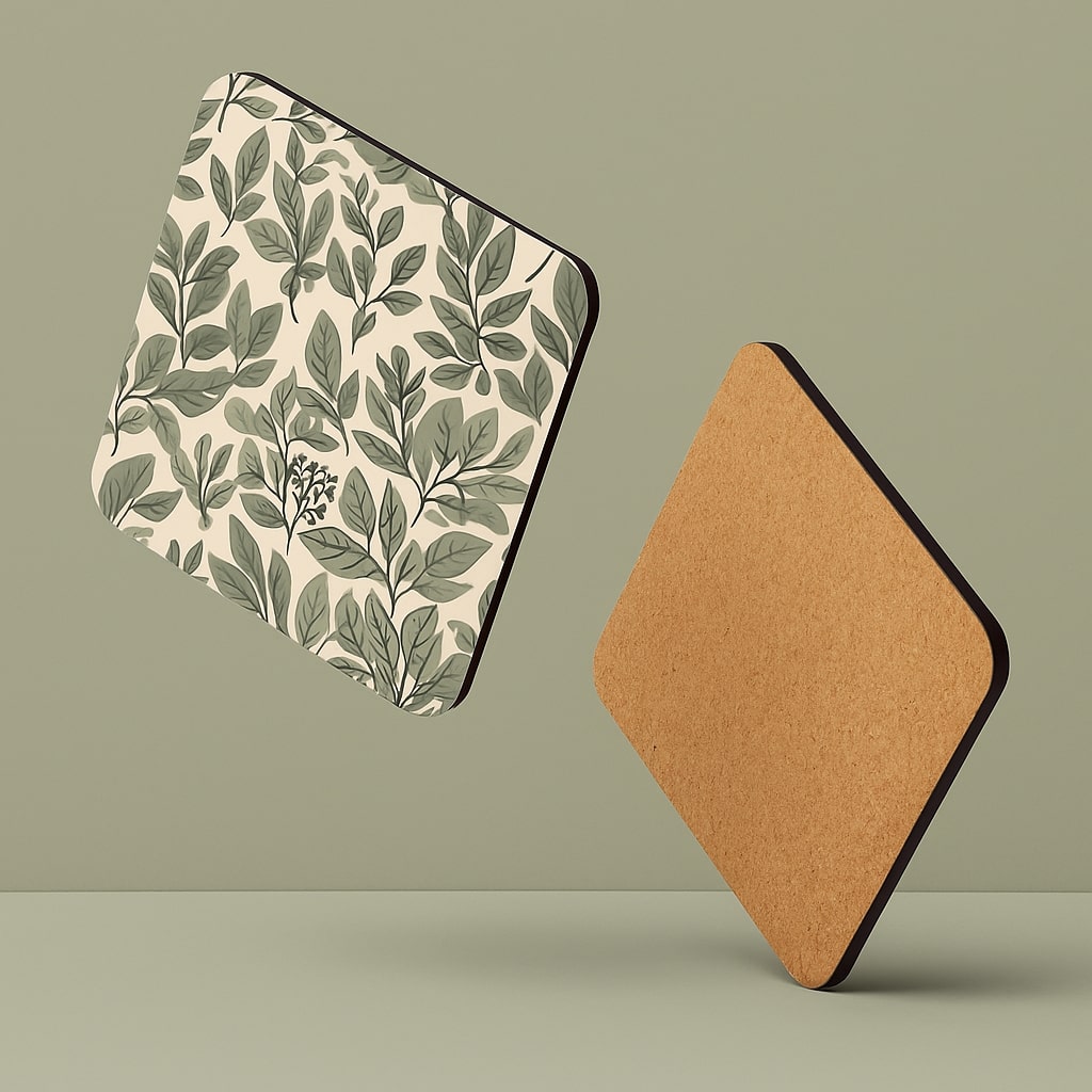 leaf harmony – Cork-Back Coaster