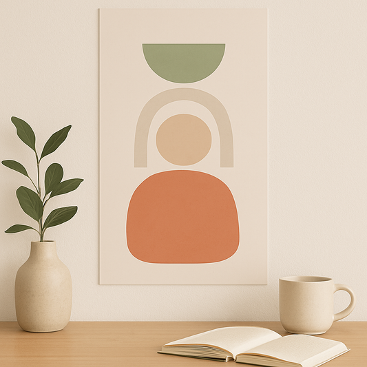 quiet balance – minimalist abstract poster