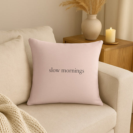slow mornings – Premium Linen-Feel Pillow