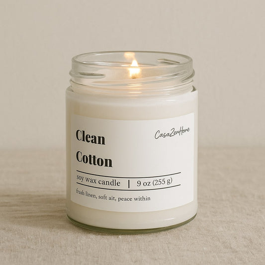 clean cotton – Premium Scented Soy Candle