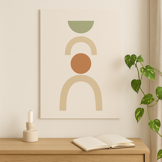 stacked calm – minimalist abstract poster