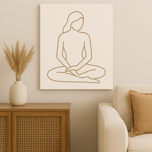 inner stillness – minimalist line art poster