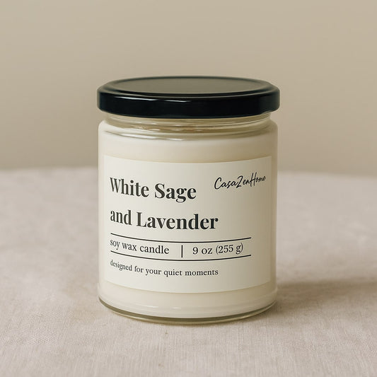 white sage and lavender – Premium Scented Soy Candle