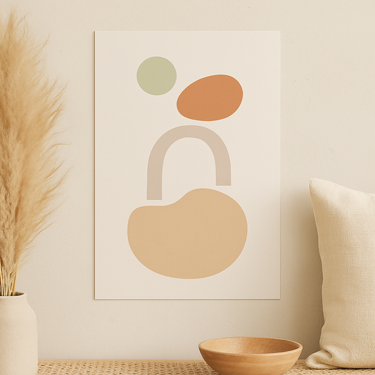 soft harmony – minimalist abstract poster