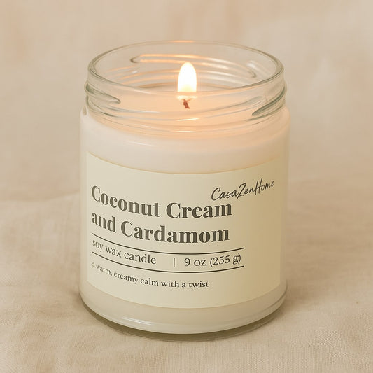 coconut cream and cardamom – Premium Scented Soy Candle