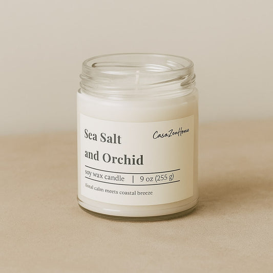 sea salt and orchid – Premium Scented Soy Candle