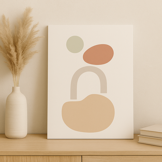 soft harmony – minimalist abstract poster