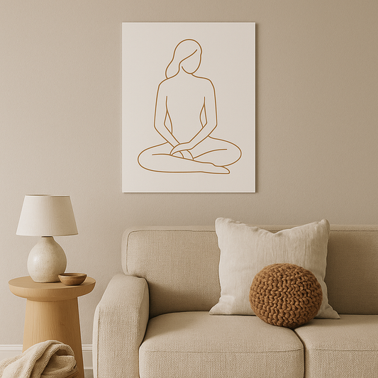 inner stillness – minimalist line art poster