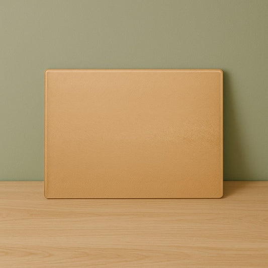 warm sand – textured glass cutting board