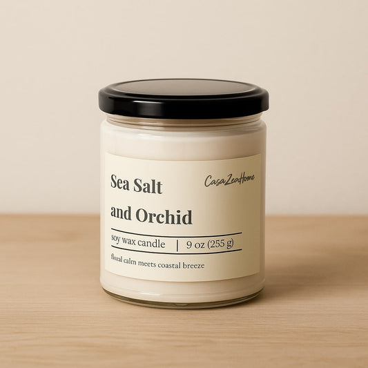 sea salt and orchid – Premium Scented Soy Candle