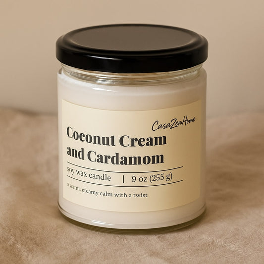 coconut cream and cardamom – Premium Scented Soy Candle