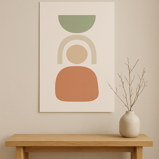 quiet balance – minimalist abstract poster