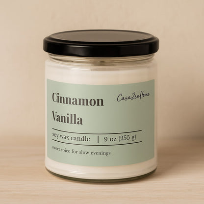 cinnamon vanilla – Premium Scented Soy Candle