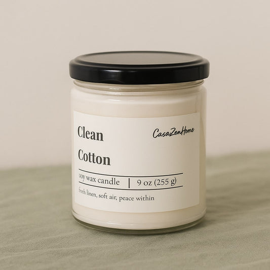 clean cotton – Premium Scented Soy Candle