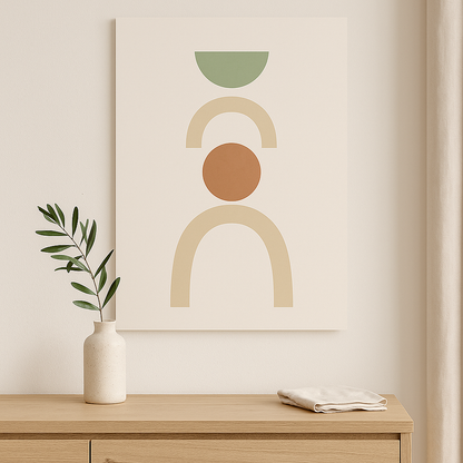stacked calm – minimalist abstract poster