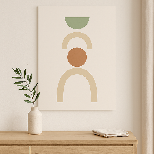 stacked calm – minimalist abstract poster