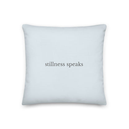 stillness speaks – Premium Linen-Feel Pillow