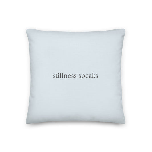 stillness speaks – Premium Linen-Feel Pillow