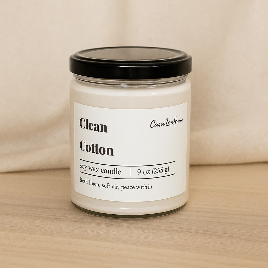 clean cotton – Premium Scented Soy Candle