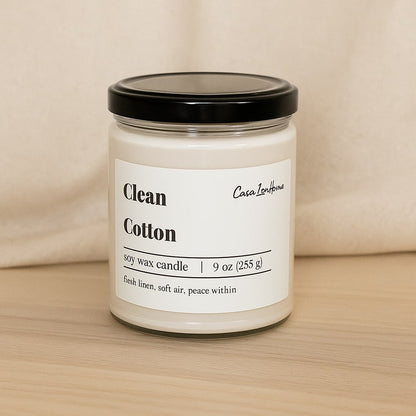 clean cotton – Premium Scented Soy Candle