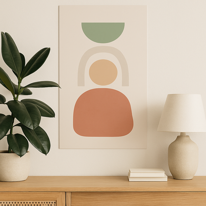 quiet balance – minimalist abstract poster