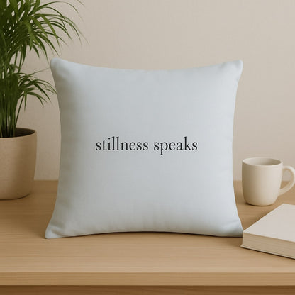 stillness speaks – Premium Linen-Feel Pillow
