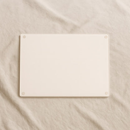 warm sand – textured glass cutting board