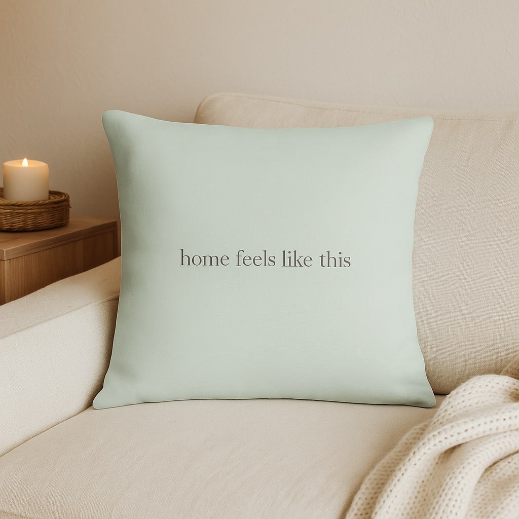 home feels like this – Premium Linen-Feel Pillow