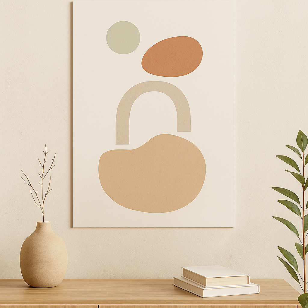 soft harmony – minimalist abstract poster
