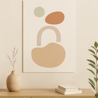 soft harmony – minimalist abstract poster